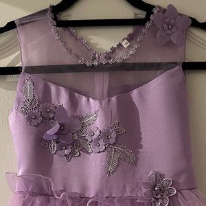Girls Purple Tutu/Tulle Elegant Princess Party Dress